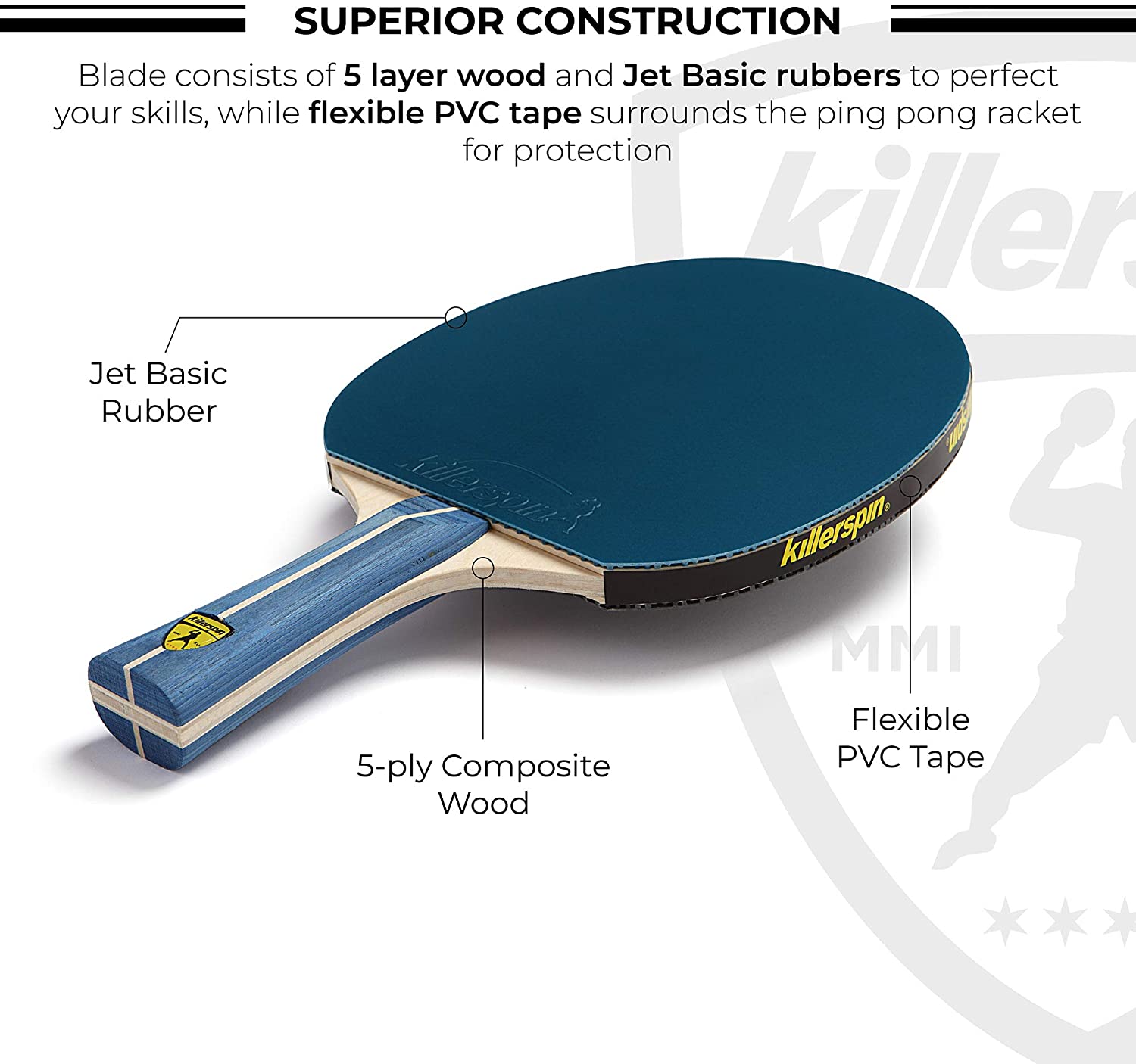 Decent Long handle Ping Pong Paddle Table Tennis Racket Bat Blade BT 