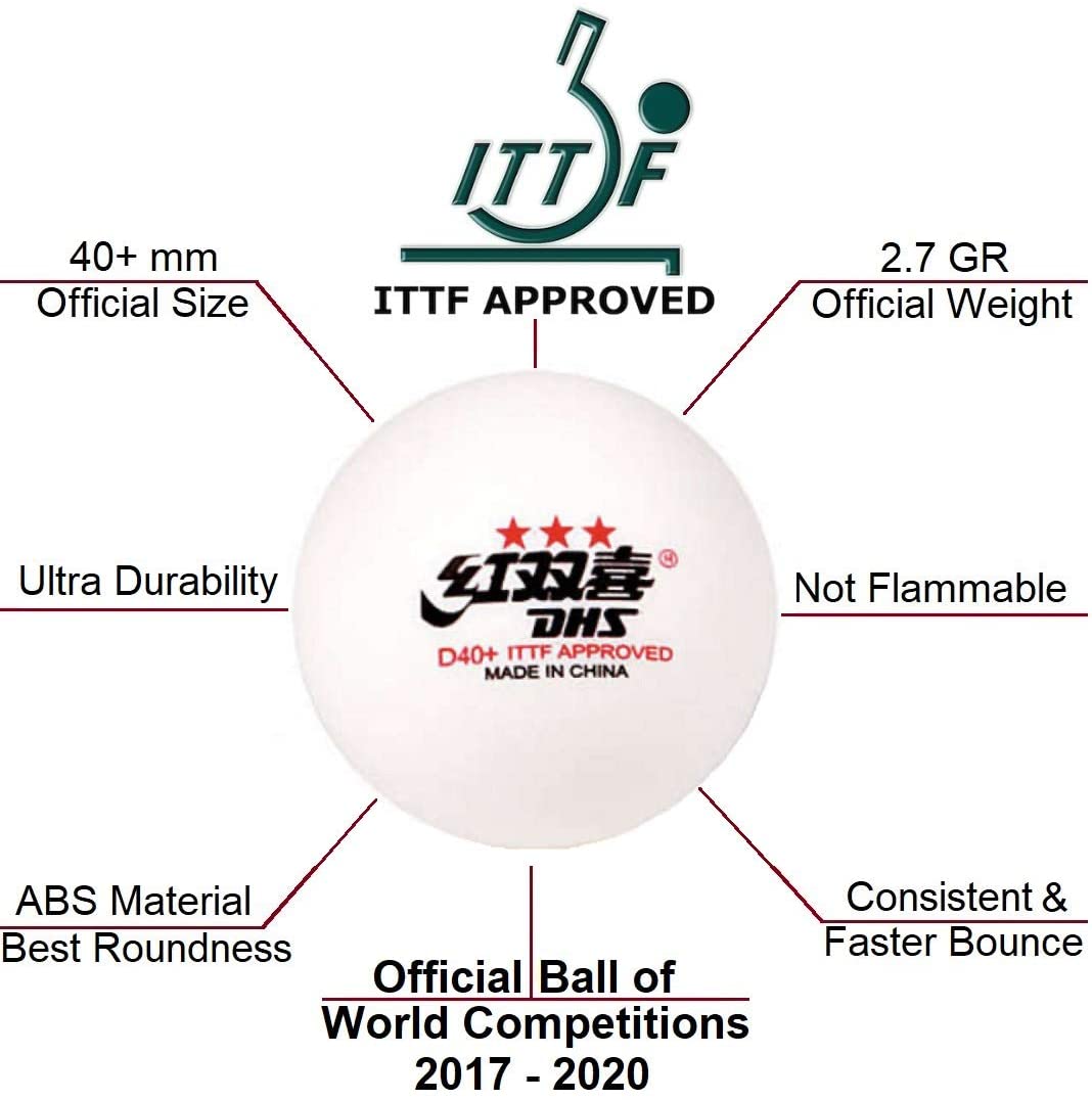 3 Star D40+mm New Material ABS Table Tennis Ping Pong Ball Sport Training Balls 